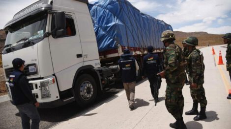 Incautación de camiones con carga ilegal en la frontera con Chile