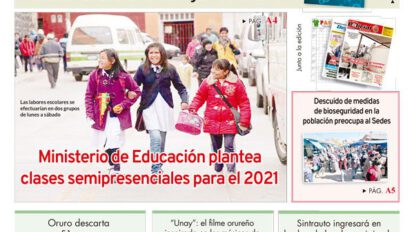 Edición impresa La Patria del 20 de Noviembre de 2020