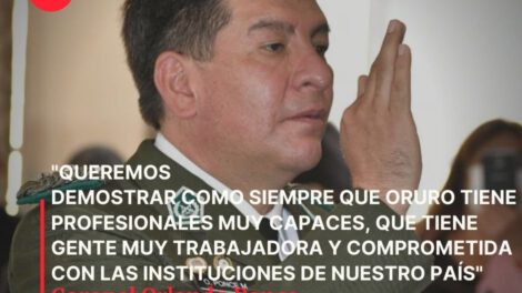 Inspector General de la Policía Boliviana, Orlando Ponce, orureño destacado