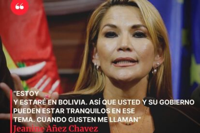 Acoso a Jeanine Áñez en carta a Luis Arce
