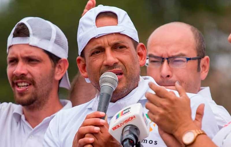 Luis Fernando Camacho en la denuncia penal por el golpe de Estado de 2019