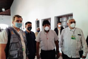 Evo Morales y Andrónico Rodríguez en Venezuela