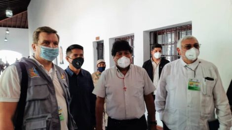 Evo Morales y Andrónico Rodríguez en Venezuela