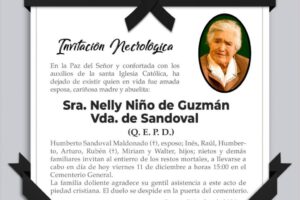Nelly Niño de Guzmán Vda. de Sandoval
