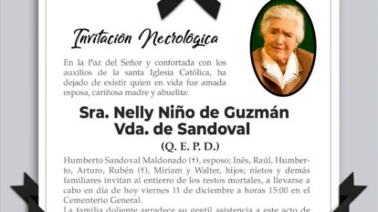 Nelly Niño de Guzmán Vda. de Sandoval
