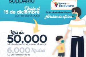 Apoyo Solidario a Madres de Familia habilitado por la Alcaldía