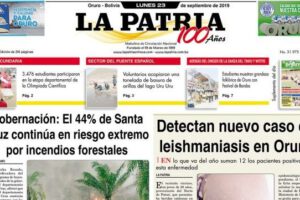 Portadas impresas del lunes 23 de septiembre de 2019