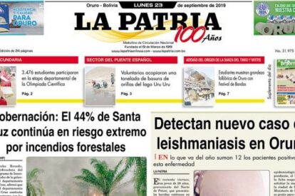 Portadas impresas del lunes 23 de septiembre de 2019