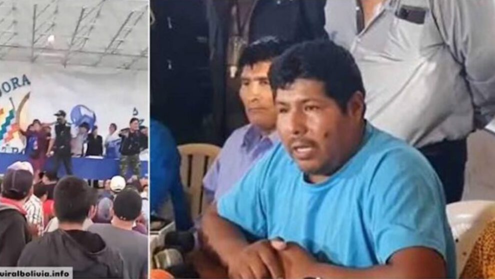 Silletazo protagonizado por Tito Segundino Tardío contra Evo Morales