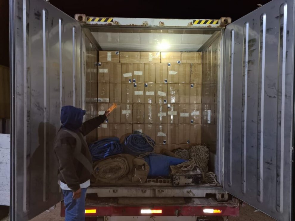 Cigarrillos de contrabando comisados por la Aduana Nacional