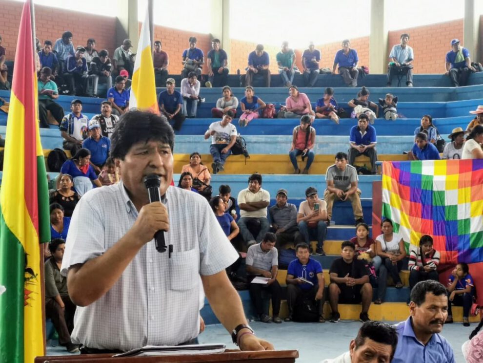 Evo Morales en el ampliado de las Seis Federaciones del Trópico de Cochabamba