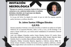 Obituario de Jaime Santos Villegas Dávalos