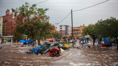 Inundación en Sucre tras intensa granizada