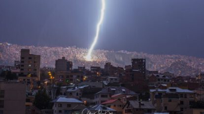 Caída de rayo en La Paz