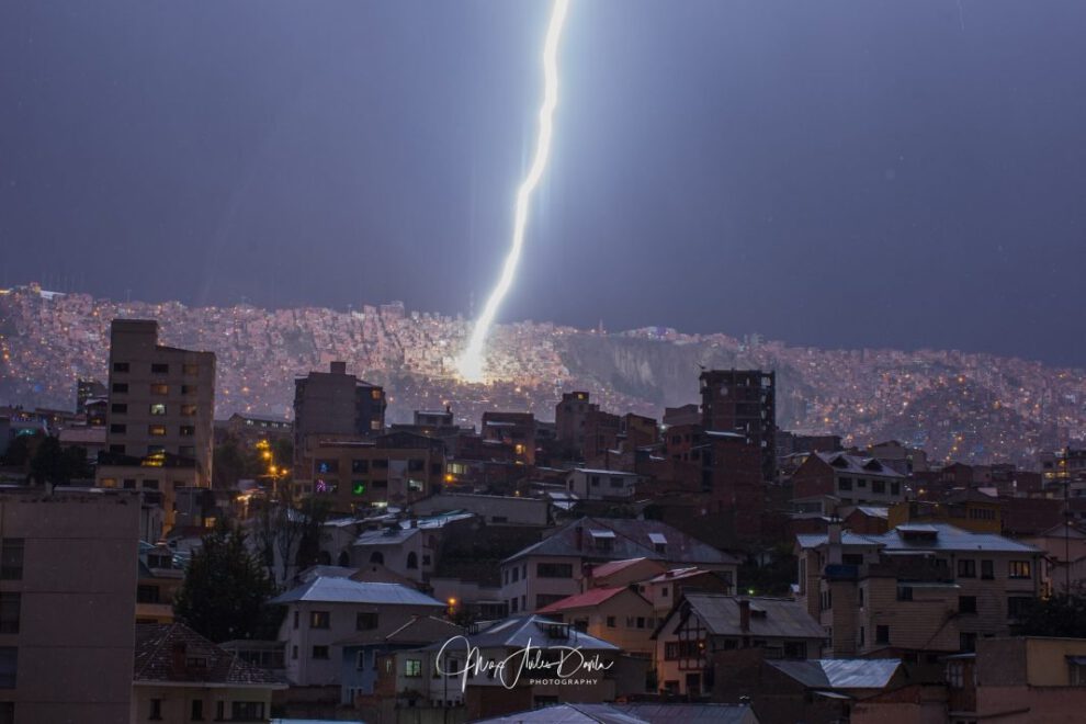 Caída de rayo en La Paz
