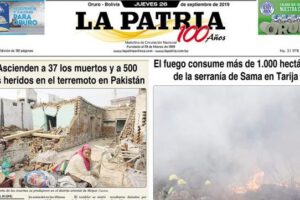 Portadas impresas del 26 de septiembre de 2019