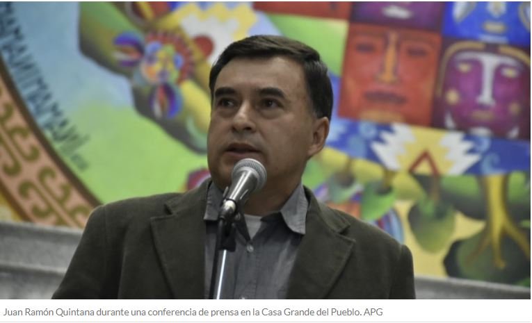 Juan Ramón Quintana en el ampliado departamental del MAS-IPSP en Cochabamba