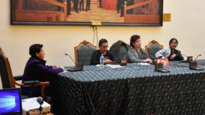 Familiares de víctimas de feminicidio en Bolivia