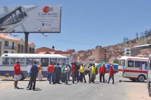 Paro de transporte en Potosí