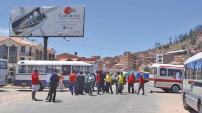 Paro de transporte en Potosí