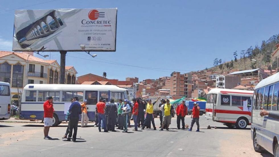 Paro de transporte en Potosí