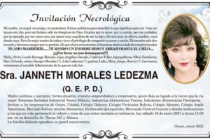 Obituario de Janneth Morales Ledezma