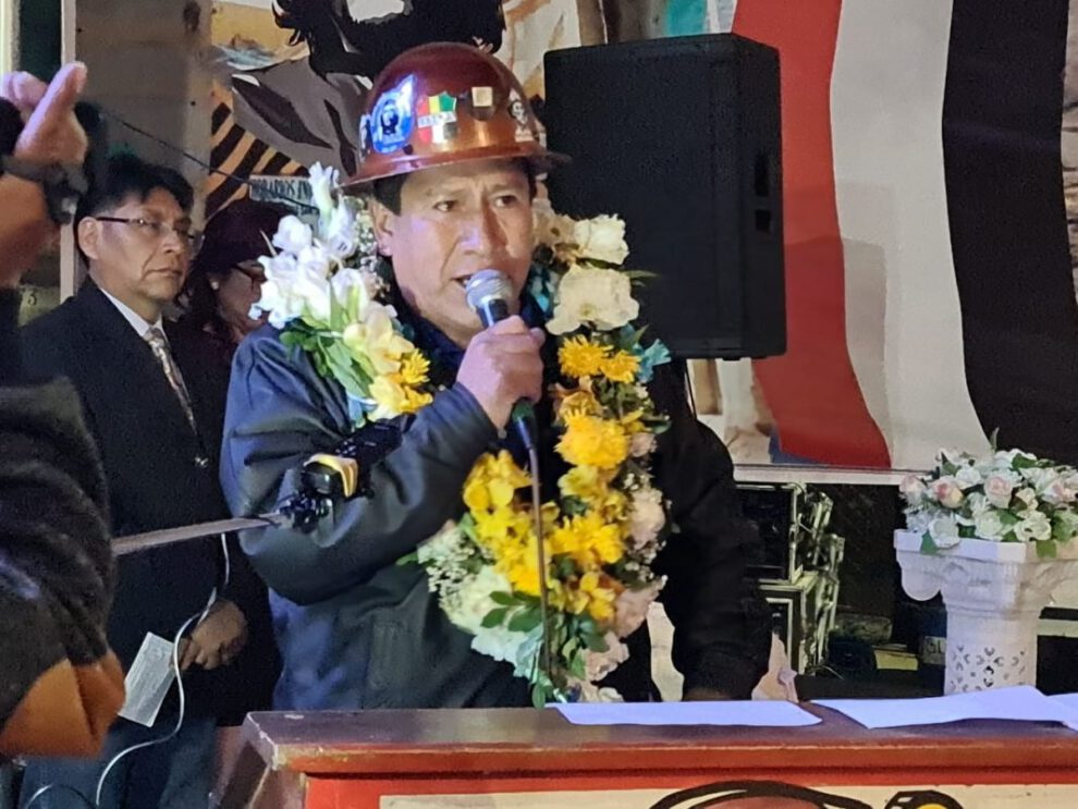 Sabino Achacollo es la nueva cabeza de los mineros de Huanuni
