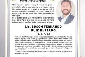 Lic. Edson Fernando Ruiz Hurtado Q.E.P.D.