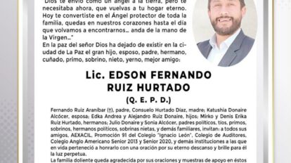 Lic. Edson Fernando Ruiz Hurtado Q.E.P.D.