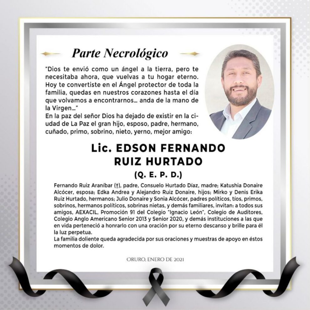 Lic. Edson Fernando Ruiz Hurtado Q.E.P.D.