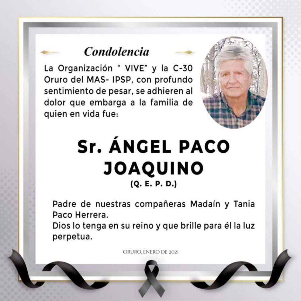 Ángel Paco Joaquino Q.E.P.D.