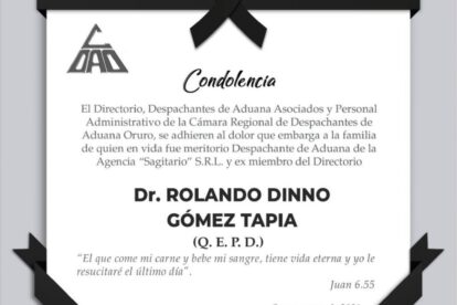 Obituario del Dr. Rolando Dinno Gómez Tapia