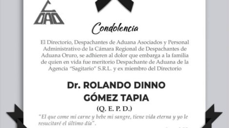Obituario del Dr. Rolando Dinno Gómez Tapia