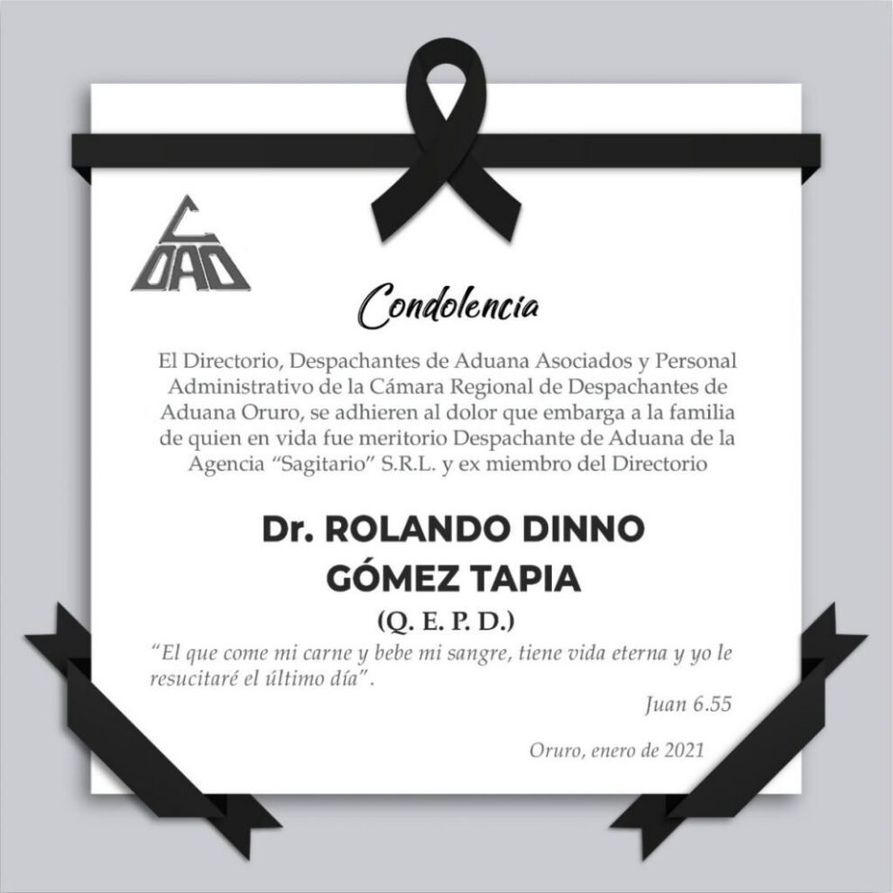 Obituario del Dr. Rolando Dinno Gómez Tapia
