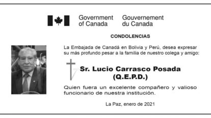 Obituario de Lucio Carrasco Posada