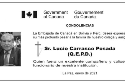 Obituario de Lucio Carrasco Posada
