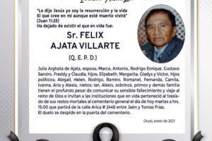 Obituario de Felix Ajata Villarte
