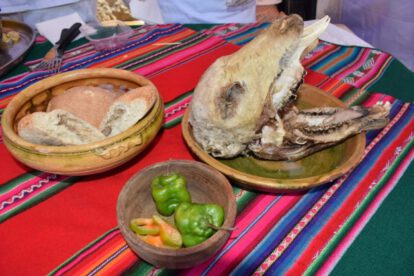 Rostro asado, plato bandera de Oruro