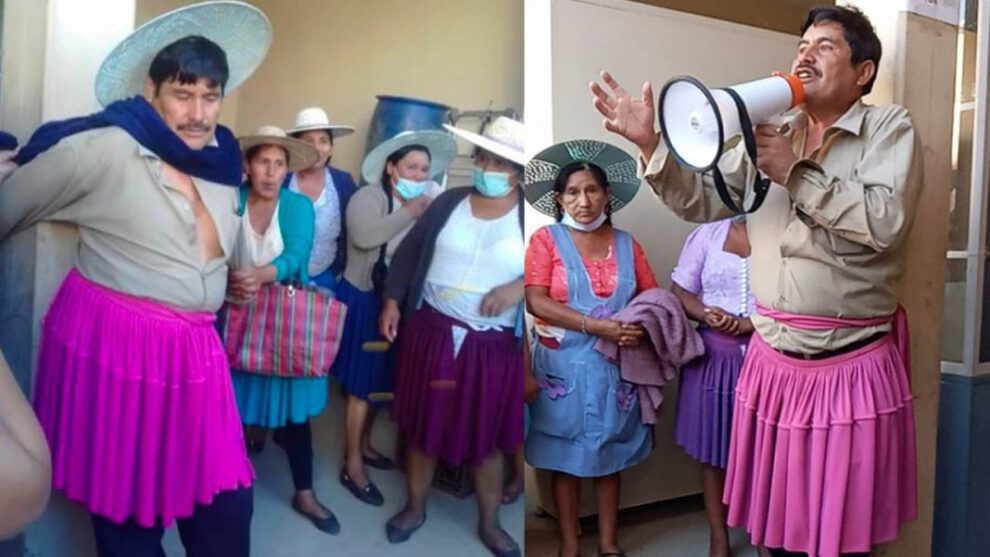 Concejal Félix Padilla atado a un pilar en Cochabamba