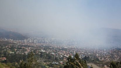 Incendio en el Parque Nacional Tunari