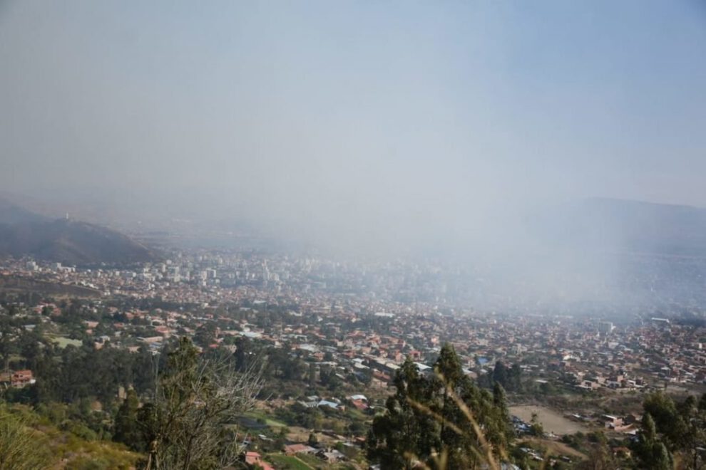 Incendio en el Parque Nacional Tunari