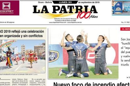 Portadas impresas del 30 de septiembre de 2019