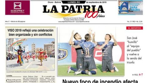Portadas impresas del 30 de septiembre de 2019