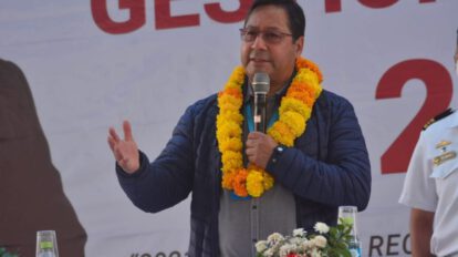 Año escolar inaugurado por Luis Arce en el colegio Pedro Rivera
