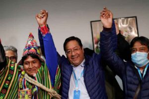 Día de la Recuperación de la Democracia, Luis Arce y David Choquehuanca el 18 de octubre