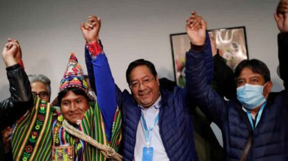 Día de la Recuperación de la Democracia, Luis Arce y David Choquehuanca el 18 de octubre