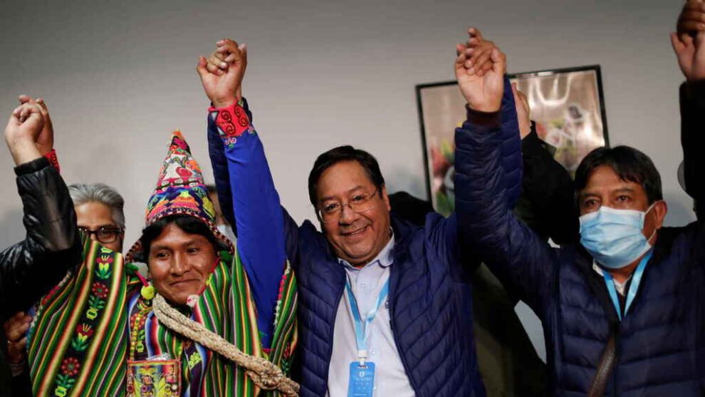 Día de la Recuperación de la Democracia, Luis Arce y David Choquehuanca el 18 de octubre