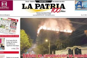 Portadas impresas del 1 de octubre de 2019