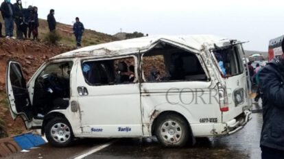 Accidente en la carretera Potosi-Sucre