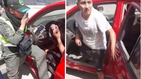 Hombre golpea a uniformada en Potosí